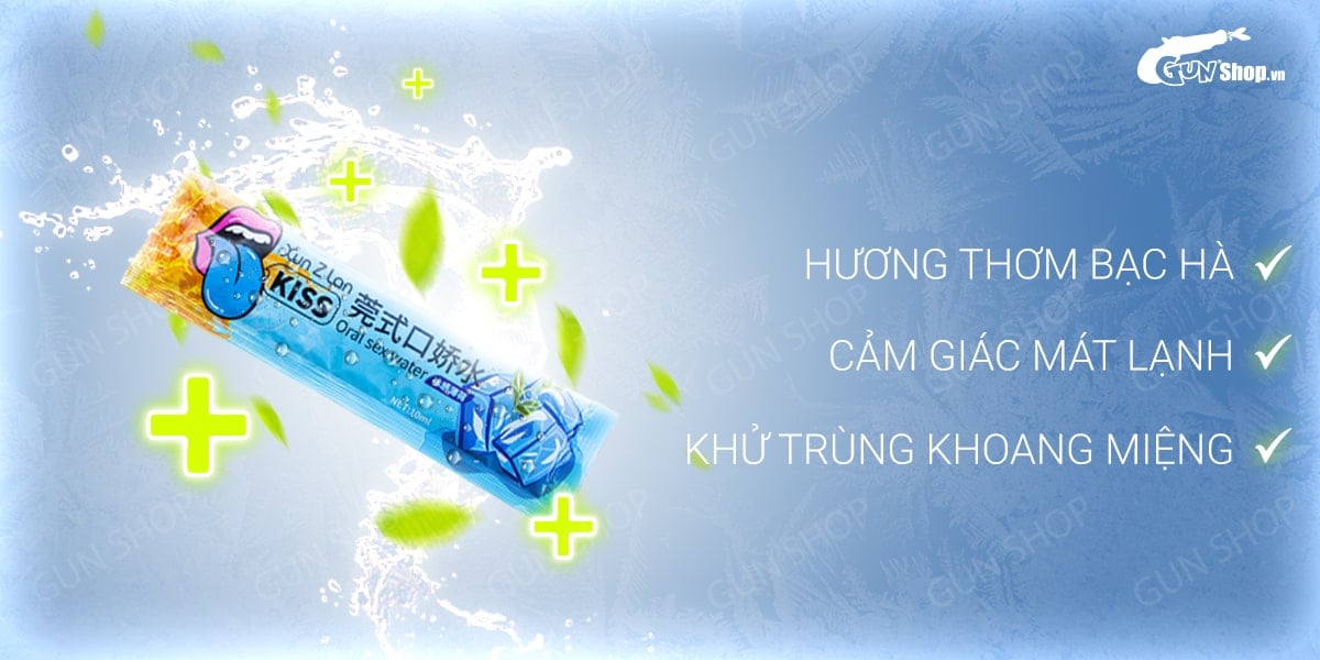  Bảng giá Nước tình yêu BJ mát lạnh hương bạc hà - Xun Z Lan Kiss Cool - Gói 10ml hàng xách tay