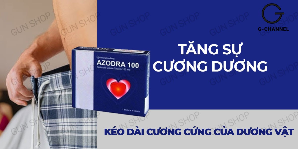  Đại lý Viên uống hỗ trợ cương dương tăng cường sinh lý Azodra 100mg - Hộp 4 viên giá tốt