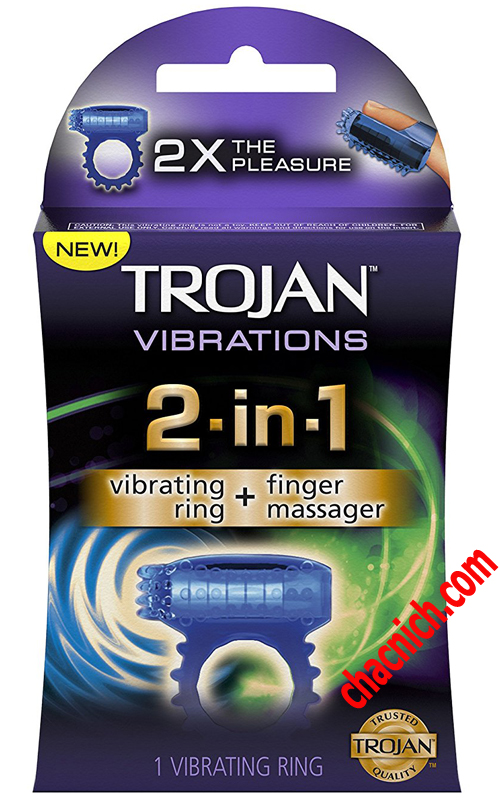  Sỉ Vòng rung kép độc đáo mới lạ Trojan Vibration 2in1 chính hãng